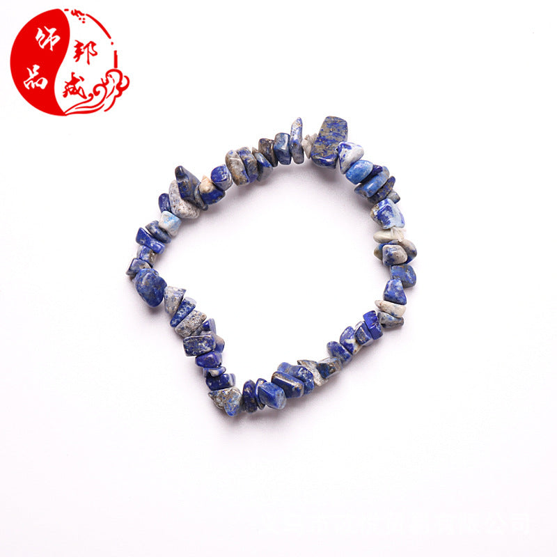 Wholesale 5pcs natural crystal gravel elastic bracelet colorful gravel bracelet